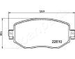 Sada brzdových platničiek kotúčovej brzdy JAPANPARTS PA-0722AF