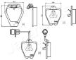 Sada brzdových destiček, kotoučová brzda JAPANPARTS PA-0920AF