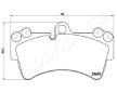 Sada brzdových destiček, kotoučová brzda JAPANPARTS PA-0931AF