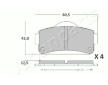 Sada brzdových destiček, kotoučová brzda JAPANPARTS PA-MC01