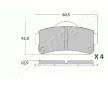 Sada brzdových destiček, kotoučová brzda JAPANPARTS PA-MC03