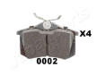 Sada brzdových platničiek kotúčovej brzdy JAPANPARTS PP-0002AF