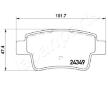 Sada brzdových platničiek kotúčovej brzdy JAPANPARTS PP-0201AF