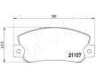 Sada brzdových platničiek kotúčovej brzdy JAPANPARTS PP-0210AF
