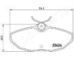 Sada brzdových platničiek kotúčovej brzdy JAPANPARTS PP-0310AF
