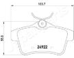 Sada brzdových platničiek kotúčovej brzdy JAPANPARTS PP-0604AF