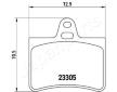 Sada brzdových destiček, kotoučová brzda JAPANPARTS PP-0605AF