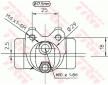 Válec kolové brzdy TRW BWC155
