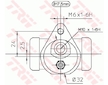 Válec kolové brzdy TRW BWC157