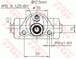 Válec kolové brzdy TRW BWC240