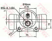 Válec kolové brzdy TRW BWD326