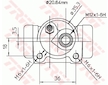 Válec kolové brzdy TRW BWF169
