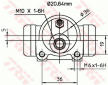 Válec kolové brzdy TRW BWF254