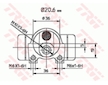Válec kolové brzdy TRW BWF265