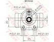 Válec kolové brzdy TRW BWF286
