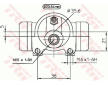 Válec kolové brzdy TRW BWF296