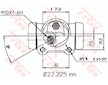Válec kolové brzdy TRW BWH136