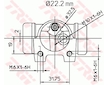 Válec kolové brzdy TRW BWH140