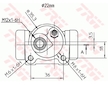 Válec kolové brzdy TRW BWH187