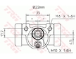 Válec kolové brzdy TRW BWH375