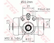 Válec kolové brzdy TRW BWH377