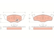 Sada brzdových platničiek kotúčovej brzdy TRW GDB1218