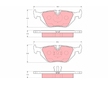 Sada brzdových destiček, kotoučová brzda TRW GDB1343