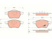 Sada brzdových destiček, kotoučová brzda TRW GDB1376