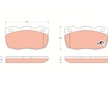 Sada brzdových destiček, kotoučová brzda TRW GDB1452