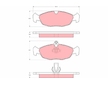 Sada brzdových destiček, kotoučová brzda TRW GDB1569
