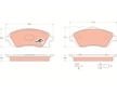 Sada brzdových destiček, kotoučová brzda TRW GDB1570
