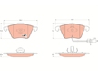 Sada brzdových destiček, kotoučová brzda TRW GDB1659