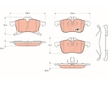 Sada brzdových destiček, kotoučová brzda TRW GDB1668