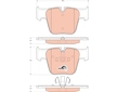 Sada brzdových destiček, kotoučová brzda TRW GDB1674