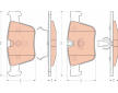 Sada brzdových destiček, kotoučová brzda TRW GDB1675