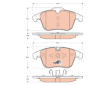 Sada brzdových destiček, kotoučová brzda TRW GDB1705