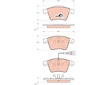 Sada brzdových destiček, kotoučová brzda TRW GDB1721