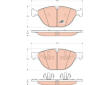 Sada brzdových destiček, kotoučová brzda TRW GDB1728