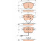 Sada brzdových destiček, kotoučová brzda TRW GDB1762