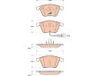 Sada brzdových destiček, kotoučová brzda TRW GDB1809