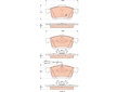 Sada brzdových destiček, kotoučová brzda TRW GDB1864