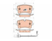 Sada brzdových destiček, kotoučová brzda TRW GDB1902