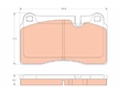 Sada brzdových destiček, kotoučová brzda TRW GDB2048