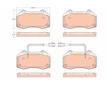 Sada brzdových destiček, kotoučová brzda TRW GDB2049