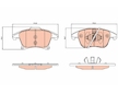 Sada brzdových destiček, kotoučová brzda TRW GDB2075