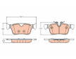 Sada brzdových destiček, kotoučová brzda TRW GDB2168