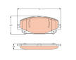 Sada brzdových destiček, kotoučová brzda TRW GDB2268