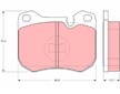 Sada brzdových destiček, kotoučová brzda TRW GDB309