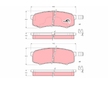Sada brzdových destiček, kotoučová brzda TRW GDB3110