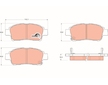 Sada brzdových destiček, kotoučová brzda TRW GDB3218